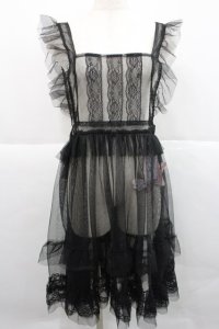 Virally / 星名桜子 hsチュールエプロンジャンスカ LL 黒 I-25-12-27-081-0-OP-SA-ZI