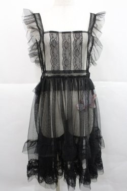 画像1: Virally / 星名桜子 hsチュールエプロンジャンスカ LL 黒 I-25-12-27-081-0-OP-SA-ZI