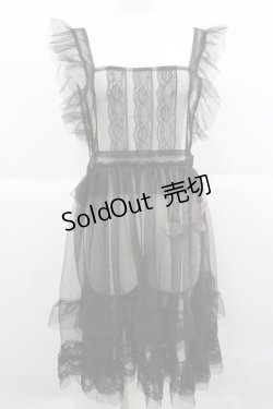 画像1: Virally / 星名桜子 hsチュールエプロンジャンスカ LL 黒 I-25-12-27-081-0-OP-SA-ZI