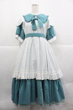 画像1: Favorite / セーラー襟お嬢様ワンピース XL グリーン I-25-12-27-082-LO-OP-SA-ZI