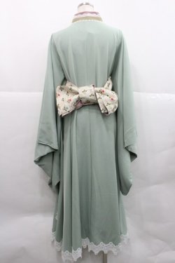 画像2: Favorite / 白レースと翡翠の泉和装ワンピース XL グリーンＸ白 I-25-12-27-083-LO-OP-SA-ZI