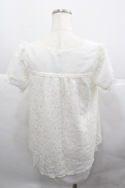 画像2: axes femme / レースアップAラインブラウス  白 I-25-12-27-015-AX-BL-SA-ZI