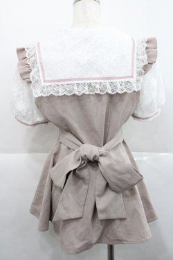 画像2: Secret Honey / レースセーラー襟半袖セットアップ 2 ピンク I-25-12-27-084-CA-OP-TE-ZI