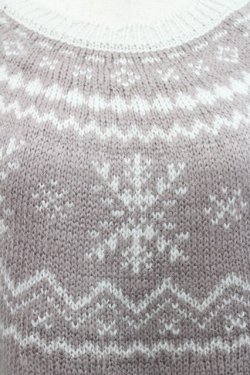 画像3: axes femme POETIQUE / 雪柄ニットワンピ M アワピンク I-25-12-27-087-AX-OP-TE-ZI