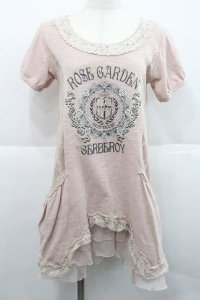 axes femme / サイドレース切替半袖ワンピース  ピンク I-25-12-27-088-AX-OP-SA-ZI