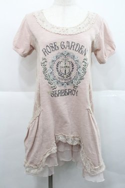 画像1: axes femme / サイドレース切替半袖ワンピース  ピンク I-25-12-27-088-AX-OP-SA-ZI