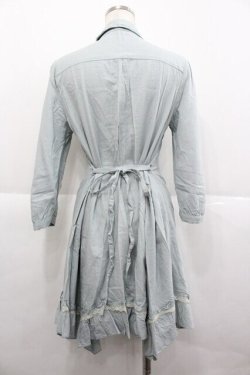 画像2: axes femme / レース使いシャツワンピース M サックス I-25-12-27-089-AX-TO-TE-ZI