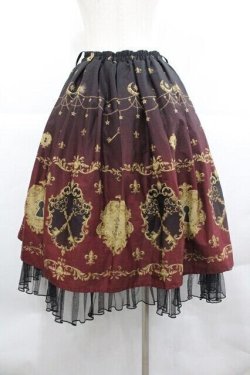 画像2: axes femme kawaii / 鍵柄スカート M ワイン I-25-12-27-097-AX-SK-SA-ZI