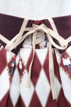 画像3: axes femme kawaii / ダイヤ柄襟付きスカート M ワイン I-25-12-27-098-AX-SK-SA-ZI