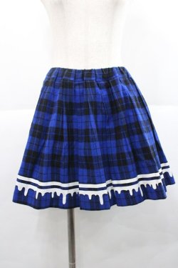 画像1: LISTEN FLAVOR / メルティラインチェックプリーツスカート  ブルー I-25-12-27-106-PU-SK-SA-ZI