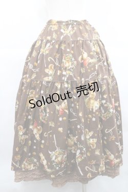 画像2: PINK HOUSE / ウィンターフォレストトリートプリントスカート  ブラウン I-25-12-27-109-LO-SK-SA-ZI