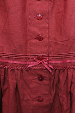 画像3: PINK HOUSE / サテンリボンいっぱいローンティアードスカート  赤 I-25-12-27-111-LO-SK-SA-ZI