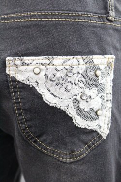 画像3: axes femme / 裾編み上げストレッチパンツ L 黒 I-25-12-27-112-AX-PA-TE-ZI