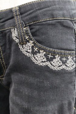 画像5: axes femme / 裾編み上げストレッチパンツ L 黒 I-25-12-27-112-AX-PA-TE-ZI