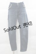 axes femme / 薔薇チャーム付デニムパギンス  青デニム I-25-12-27-117-AX-PA-SA-ZI