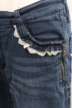 画像3: axes femme / 薔薇チャーム付デニムパギンス  青デニム I-25-12-27-117-AX-PA-SA-ZI