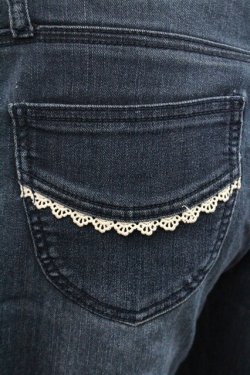 画像5: axes femme / 薔薇チャーム付デニムパギンス  青デニム I-25-12-27-117-AX-PA-SA-ZI