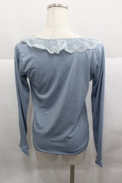 画像2: axes femme / オーガンジー襟付きインナープルオーバー M サックス I-25-12-27-023-AX-TO-TE-ZI