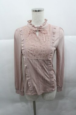 画像1: axes femme / スタンドフリルブラウス風PO  ピンク I-25-12-27-025-AX-TO-SA-ZI