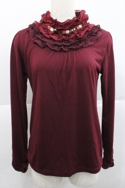 画像1: axes femme / フリルスタンドインナーPO  ワイン I-25-12-27-030-AX-TO-SA-ZI