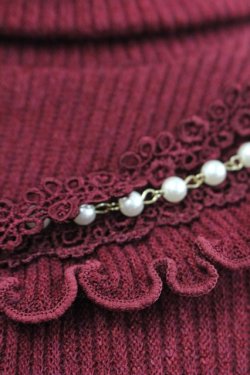 画像3: axes femme / ネックレス付きリブタートル  ワイン I-25-12-27-031-AX-TO-SA-ZI