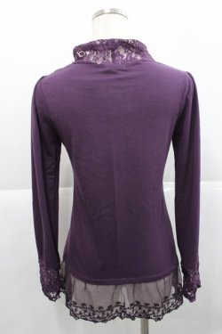 画像2: axes femme / 透けディテールタートル M パープル I-25-12-27-032-AX-TO-SA-ZI