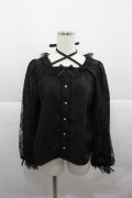 Lovely Tency / alsチョーカーレースブラウス L 黒 I-25-12-27-004-0-BL-SA-ZI