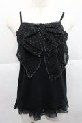 axes femme / ドットBigリボンキャミ  クロ I-25-12-27-034-AX-TO-SA-ZI