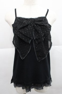 画像1: axes femme / ドットBigリボンキャミ  クロ I-25-12-27-034-AX-TO-SA-ZI