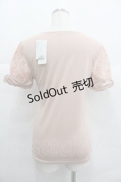 画像2: axes femme / ビジューレースハイショクTシャツ M アワピンク I-25-12-29-050-AX-TO-SA-ZT565