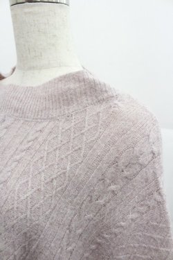 画像3: axes femme / ハイネックニットポンチョ  ピンク I-25-12-29-054-AX-TO-SA-ZI