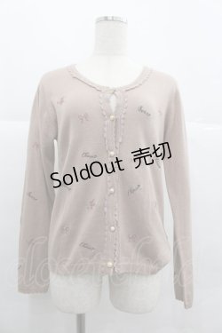 画像1: axes femme / 刺繍カーディガン  ピンク I-25-12-29-055-AX-TO-SA-ZT565