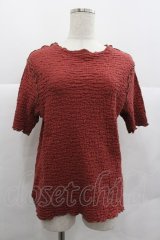 axes femme / ふくれカットトップス  ボルドー I-25-12-29-059-AX-TO-SA-ZI