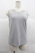 axes femme / 繊細レースタンク M グレー I-25-12-29-061-AX-TO-SA-ZI