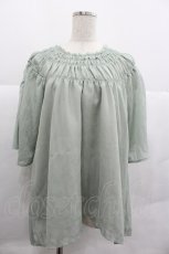 画像1: axes femme / シアーストライプチュニック  グリーン I-25-12-29-063-AX-TO-SA-ZT565 (1)