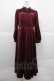 画像1: axes femme / チャイナ風ベロアワンピース  ワイン I-25-12-29-069-AX-OP-SA-ZI (1)