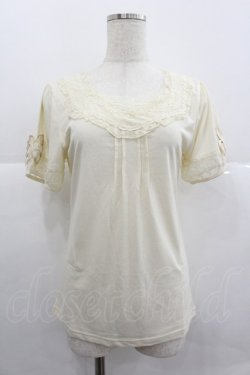 画像1: axes femme / リボン&蝶袖インナーPO M キナリ I-25-12-29-008-AX-TO-SA-ZI