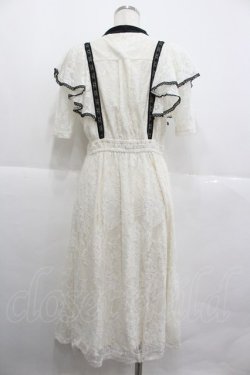 画像2: axes femme / パイピングレースワンピース  白Ｘ黒 I-25-12-29-072-0-OP-SA-ZI