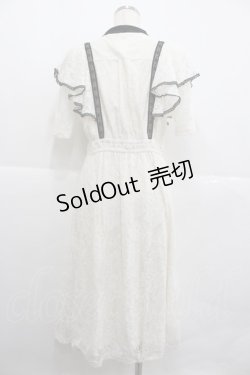 画像2: axes femme / パイピングレースワンピース  白Ｘ黒 I-25-12-29-072-0-OP-SA-ZT0105K