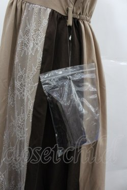 画像3: axes femme / レース切替配色ワンピース M キャメル I-25-12-29-073-AX-OP-SA-ZI