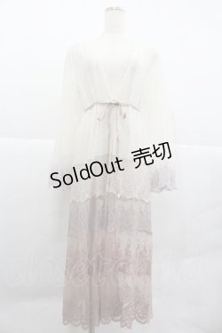 画像1: axes femme / グラデーションレースガウン M ピンク I-25-12-29-075-AX-TO-SA-ZT0105K