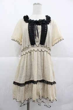 画像1: axes femme / カットジャガードチュニック M キナリ I-25-12-29-079-AX-OP-SA-ZI