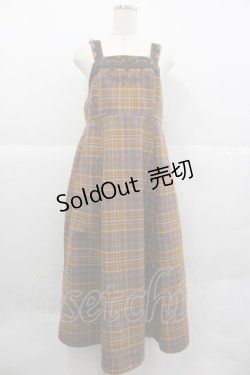 画像1: axes femme / タータンチェック柄ジャンスカ M ブラウン I-25-12-29-082-AX-OP-SA-ZT0105K