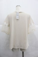 画像2: axes femme / 袖チュールビジュー使いプルオーバー M キナリ I-25-12-29-011-AX-TO-SA-ZT563 (2)