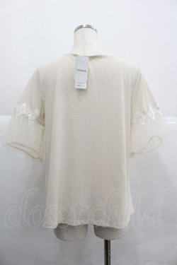 画像2: axes femme / 袖チュールビジュー使いプルオーバー M キナリ I-25-12-29-011-AX-TO-SA-ZI