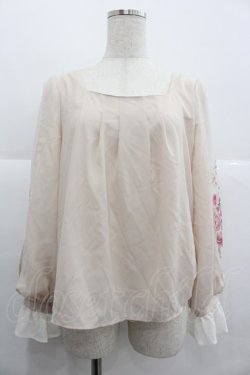 画像1: axes femme / 袖プリントブラウス  アイボリー I-25-12-29-012-AX-BL-SA-ZI