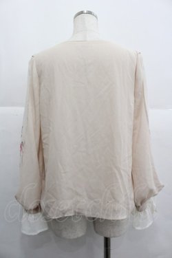 画像2: axes femme / 袖プリントブラウス  アイボリー I-25-12-29-012-AX-BL-SA-ZI