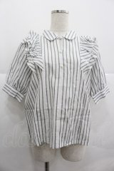 axes femme / フリルブラウス M ホワイト I-25-12-29-014-AX-BL-SA-ZI