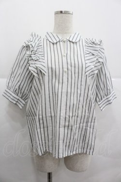 画像1: axes femme / フリルブラウス M ホワイト I-25-12-29-014-AX-BL-SA-ZI