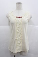 画像1: axes femme / ローズ&フリルタンク M キナリ I-25-12-29-002-AX-TO-SA-ZT563 (1)